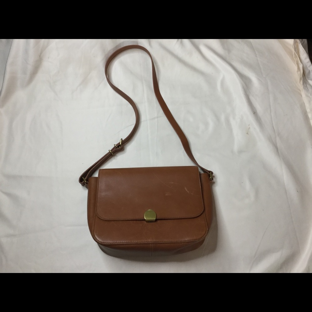 Madewell Abroad Brown Leather Shoulder Bag